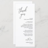 Moderne Hochzeitsmahlzeiten dank Karte (Vorne/Hinten)