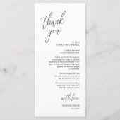 Moderne Hochzeitsmahlzeiten dank Karte (Vorderseite)