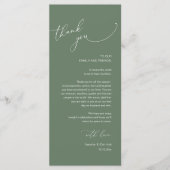 Moderne Hochzeitsmahlzeiten dank Karte (Vorderseite)