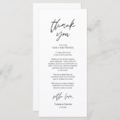 Moderne Hochzeitsmahlzeiten dank Karte (Vorne/Hinten)