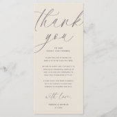 Moderne Hochzeitsmahlzeiten dank Karte (Vorderseite)