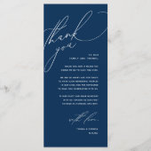 Moderne Hochzeitsmahlzeiten dank Karte (Vorderseite)