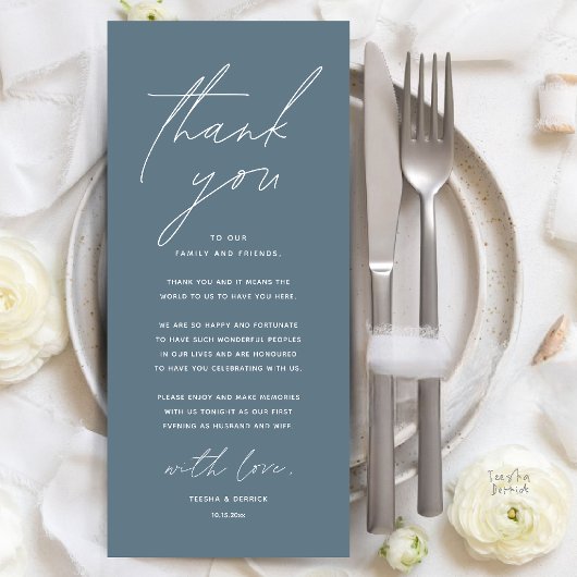 Moderne Hochzeitsmahlzeiten dank Karte