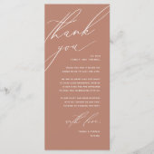 Moderne Hochzeitsmahlzeiten dank Karte (Vorderseite)