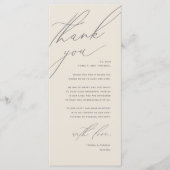 Moderne Hochzeitsmahlzeiten dank Karte (Vorderseite)