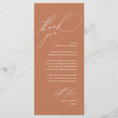 Moderne Hochzeitsmahlzeiten dank Karte (Vorderseite)