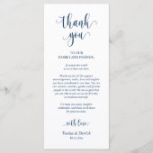 Moderne Hochzeitsmahlzeiten dank Karte (Vorderseite)