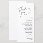 Moderne Hochzeitsmahlzeiten dank Karte (Vorne/Hinten)