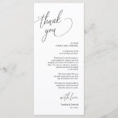 Moderne Hochzeitsmahlzeiten dank Karte (Vorderseite)