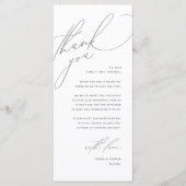 Moderne Hochzeitsmahlzeiten dank Karte (Vorderseite)