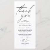 Moderne Hochzeitsmahlzeiten dank Karte (Vorderseite)