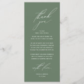 Moderne Hochzeitsmahlzeiten dank Karte (Vorderseite)