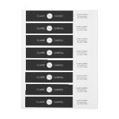 Moderne Hochzeitsmonogramm in Schwarz-Weiß-Technik (Bogen)