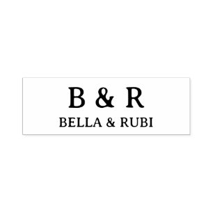 Moderne Hochzeitsmonogramm-Stempel für Geschenke Permastempel