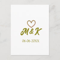Moderne Hochzeitspaar-Name-Buchstabe Goldenes Herz