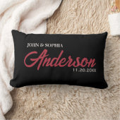 Moderne Hochzeitspaare Name Datum Elfenbeinfarbene Lendenkissen (Decke)