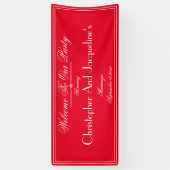 Moderne Hochzeitsparty Script Romantische Rote Beg Banner (Vertikal)