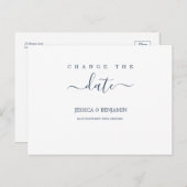 Moderne Hochzeitspause verändern das Datum Postkarte (Vorne/Hinten)