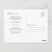 Moderne Hochzeitspause verändern das Datum Postkarte (Rückseite)