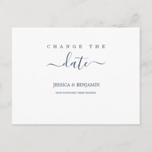 Moderne Hochzeitspause verändern das Datum Postkarte