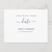 Moderne Hochzeitspause verändern das Datum Postkarte (Vorderseite)