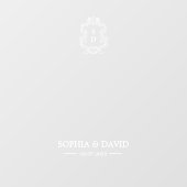 Moderne Hochzeitspiegels angepasste Initials Decal Fensteraufkleber (Blatt)