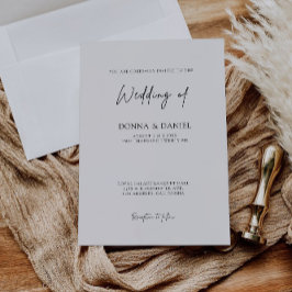 Moderne Hochzeitsplanung Einladung