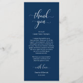 Moderne Hochzeitsplattform dank Karte (Vorderseite)