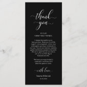 Moderne Hochzeitsplattform dank Karte (Vorderseite)