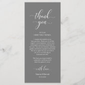Moderne Hochzeitsplattform dank Karte (Vorderseite)