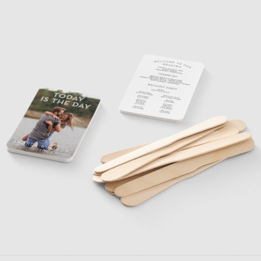 Moderne Hochzeitsprogramme Fans heute mit Foto Fächer (Non-assembled)