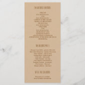 Moderne Hochzeitsprogramme für Berge Programm (Rückseite)