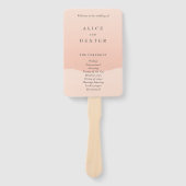 Moderne Hochzeitsprogramme für Minimalistische Ros Fächer (Vorderseite)