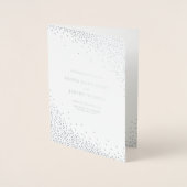Moderne Hochzeitsprogramme für Silver Foil Confett Folienkarte (Vorderseite)