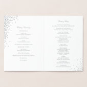 Moderne Hochzeitsprogramme für Silver Foil Confett Folienkarte (Innenseite)