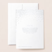 Moderne Hochzeitsprogramme für Silver Foil Confett Folienkarte (Rückseite mit Umschlag)