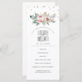 Moderne Hochzeitsprogramme in Gold und Rosa Programm (Vorne/Hinten)