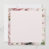 Moderne Hochzeitsreise mit Blume in Rosa Einladung (Rückseite)