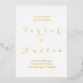 Moderne Hochzeitsreise mit dem Auto Folieneinladung