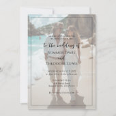 Moderne Hochzeitsreise mit Foto - elegante Typogra Einladung (Vorderseite)