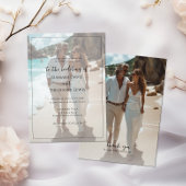 Moderne Hochzeitsreise mit Foto - elegante Typogra Einladung