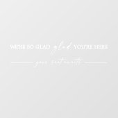 Moderne Hochzeitssattelschablone Fensteraufkleber (Blatt)