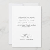 Moderne Hochzeitsschrift für Foto Dankeskarte (Rückseite)