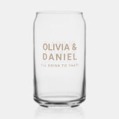 Moderne Hochzeitsscups Dosenglas (Rückseite)