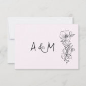 Moderne Hochzeitsseite | UAWG QR-Code. RSVP Karte (Rückseite)