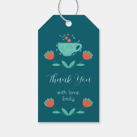 Moderne Hochzeitsshower-Geschenkkarte – Nachmittag Geschenkanhänger (Vorderseite)