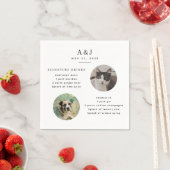 Moderne Hochzeitssignatur Drinks Neapel mit Fotos Serviette (Beispiel)