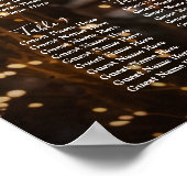 Moderne Hochzeitssitzkarte mit Foto 12 Tischen Poster (Ecke)