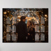 Moderne Hochzeitssitzkarte mit Foto 12 Tischen Poster (Vorne)
