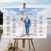 Moderne Hochzeitssitzkarte mit Foto, elegant Leinwanddruck